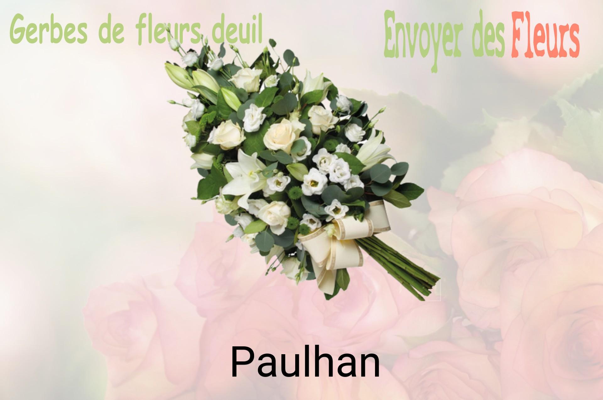 Gerbe de fleurs de deuil livrée à Paulhan